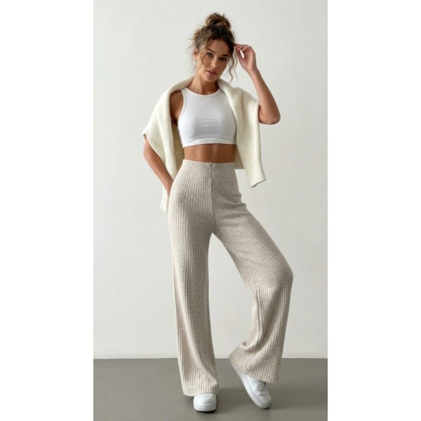 Kadın Kaşkorse Bol Paça Pantolon