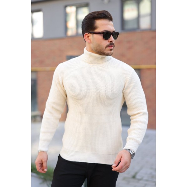 Erkek Boğazlı Örme Kazak