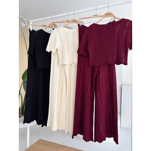 Triko Bluz Pantolon İkili Takım 10084-025