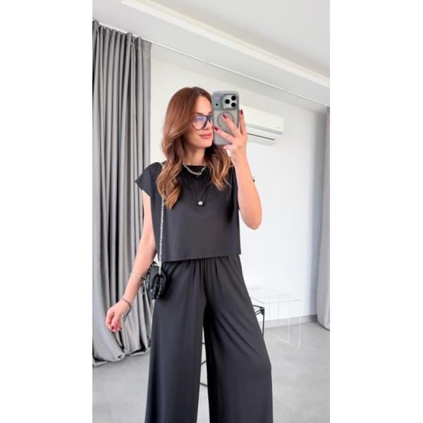 Kadın Drapeli Korse Detay Modal Kumaş Ikili Takim