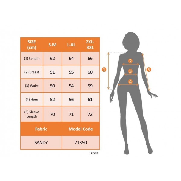 Kadın Uzun Dantel Kollu Yuvarlak Yakalı Sandy Bluz