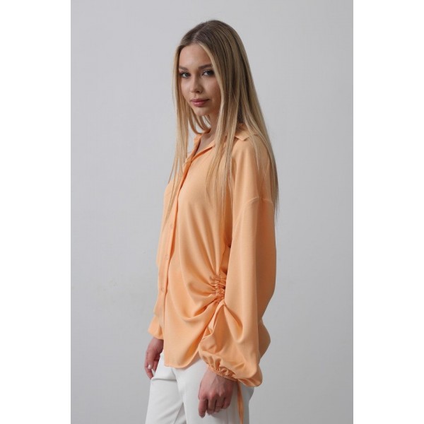 Biye Detaylı Ayrobin Gömlek - Somon
