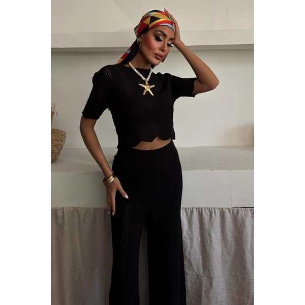 Triko Bluz Pantolon İkili Takım 10084-025