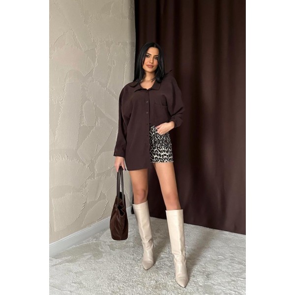 Kahverengi Salaş Gömlek