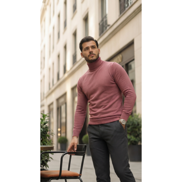 Erkek Boğazlı Yaka Uzun Kollu Triko
