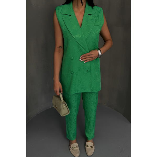 JAKAR KUMAŞ YELEK - PANTOLON TAKIM - Yeşil