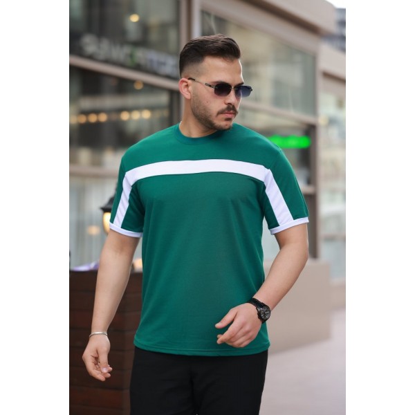 Erkek şerit Detaylı Kısa Kollu T-shirt