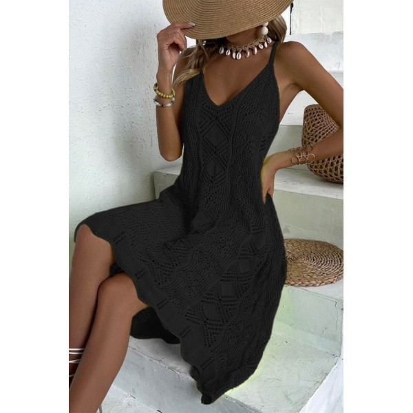 Kadın Ince Askılı Triko Elbise