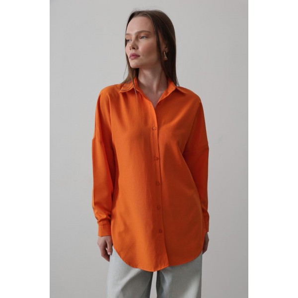 Uzun Kol Gömlek - Oranj