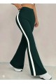 Kadın Yüksek Bel İspanyol Paçalı Yanlardan şerit Detaylı Dalgıç Tayt Pantolon