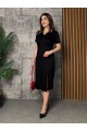 Kadın Yaka Ribanalı Çift Yırtmaçlı Elbise
