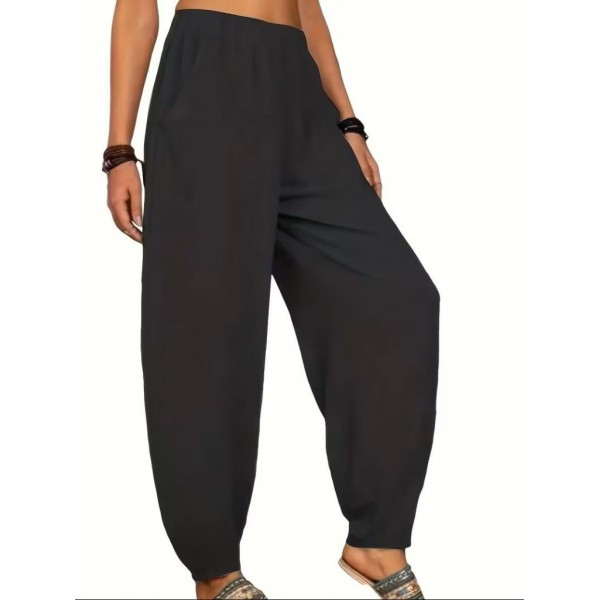 Kadın Yüksek Bel Cep Detaylı Pantolon