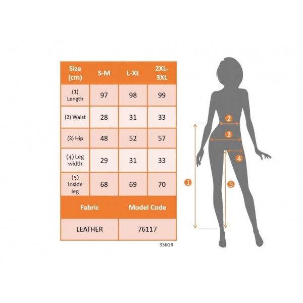 Kadın Paçası Lastikli Cep Detaylı Deri Tayt