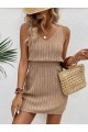 Kadın Askılı Yuvarlak Yakalı Triko Elbise