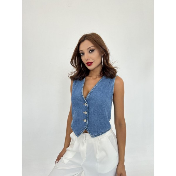 6887 KOT YELEK-MAVİ