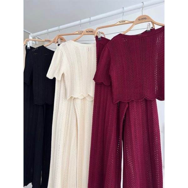 Triko Bluz Pantolon İkili Takım 10084-025