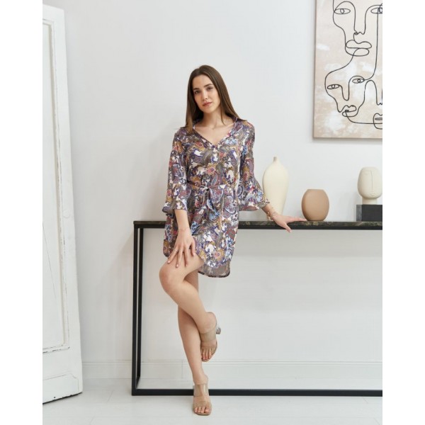 Desenli Desenli Gömlek Elbise