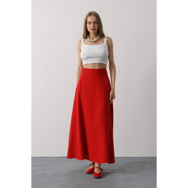 Keten Etek - Kırmızı