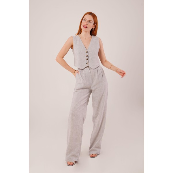 Kırçıllı Desen Gri Takım