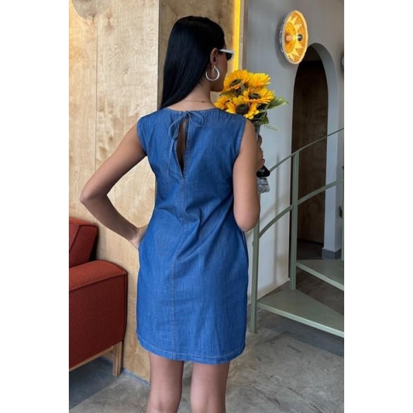 Sırt Bağcıklı Tensel Elbise 2880