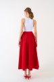Yırtmaçlı Etek - Kırmızı