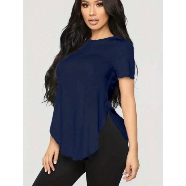 Kadın Türlü Viskon Kumaş Yırtmaç Detaylı Bluz