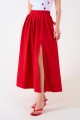 Yırtmaçlı Etek - Kırmızı