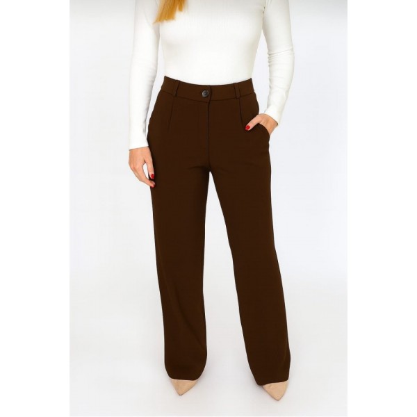 Kadın Yüksel Bel Full Likralı Palazzo Pantolon