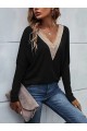 Kadın Uzun Kollu V Yakalı Yarasa Kollu Viskon Bluz