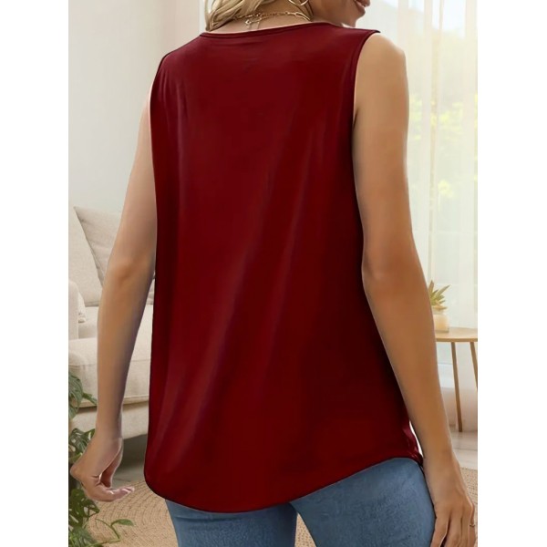 Kadın Askılı Yuvarlak Yaka Dantel Detaylı Viskon Bluz