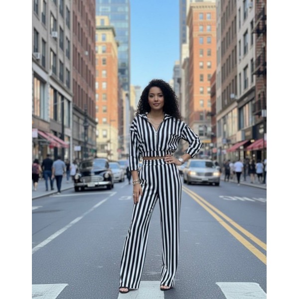 Kadın çizgi Detay Kadife Kumaş Hırka Pantolon Ikili Takım