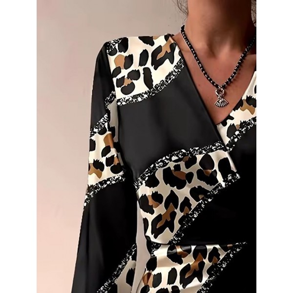 Kadın Uzun Kollu Kruvaze Yakalı Asimetrik Detaylı Mini Modal Elbise