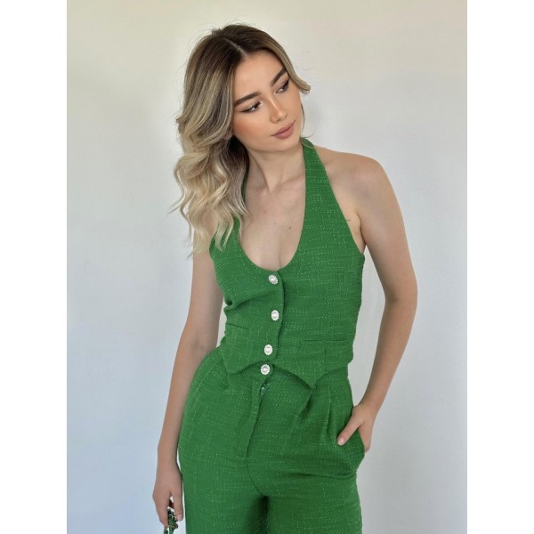 Yeşil Yelek Ve Pantolon Takım