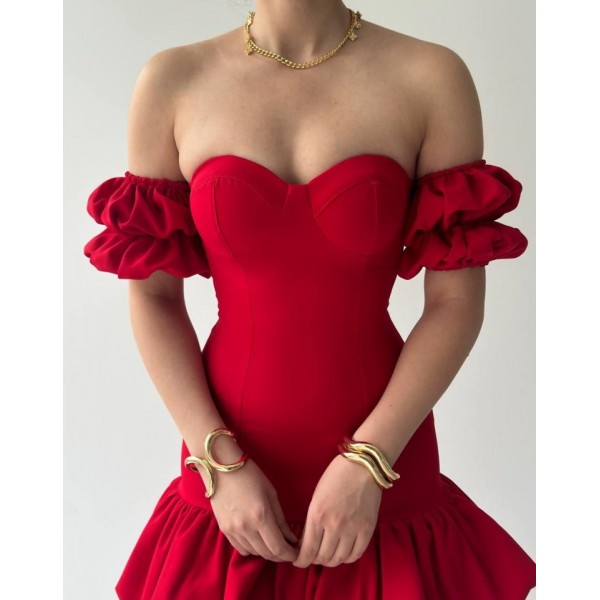 Peyda Straplez Elbise