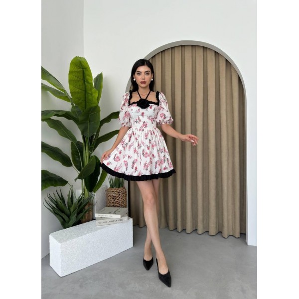 Wismar Gül Detay Elbise