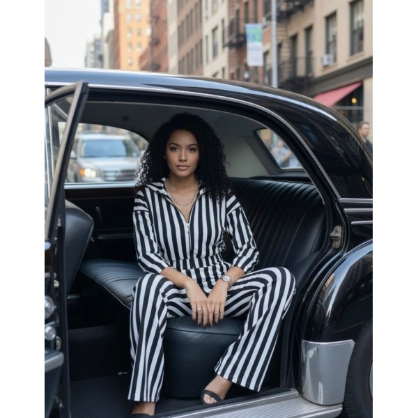 Kadın çizgi Detay Kadife Kumaş Hırka Pantolon Ikili Takım