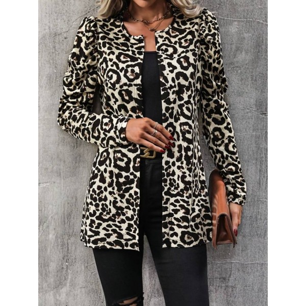 Kadın Uzun Kollu Alın Omuz önü Açık şardonlu Dalgıç Ceket