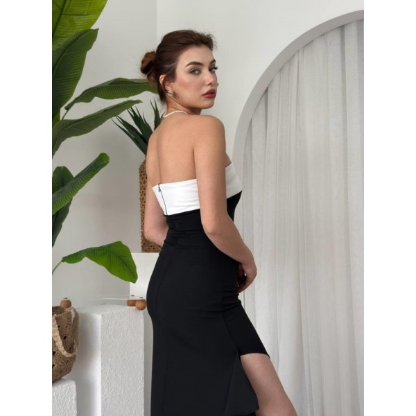 Terk Yırtmaç Detaylı Elbise