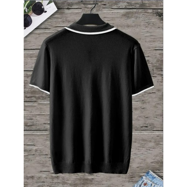 Erkek Kısa Kollu Yakalı Triko Tişört