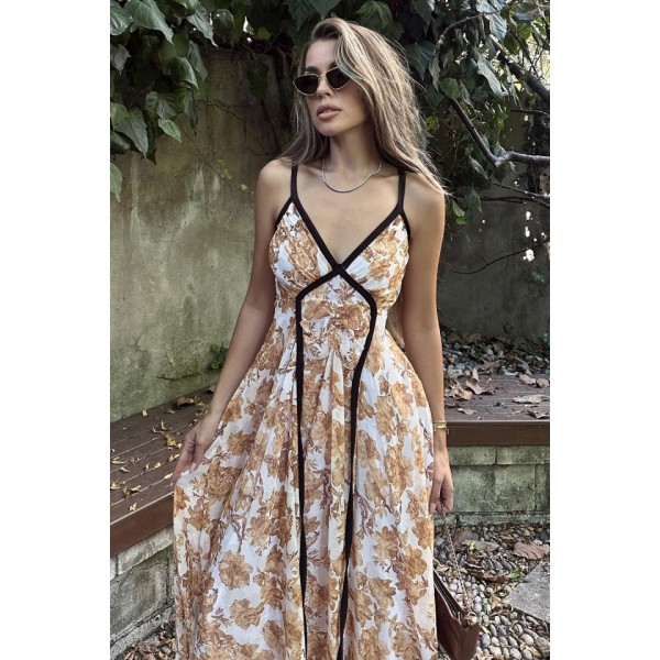 Biyeli Elbise - Taş