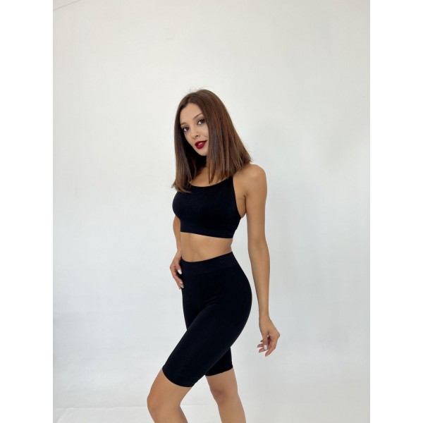 13152 FİTİLLİ ŞORT-SİYAH