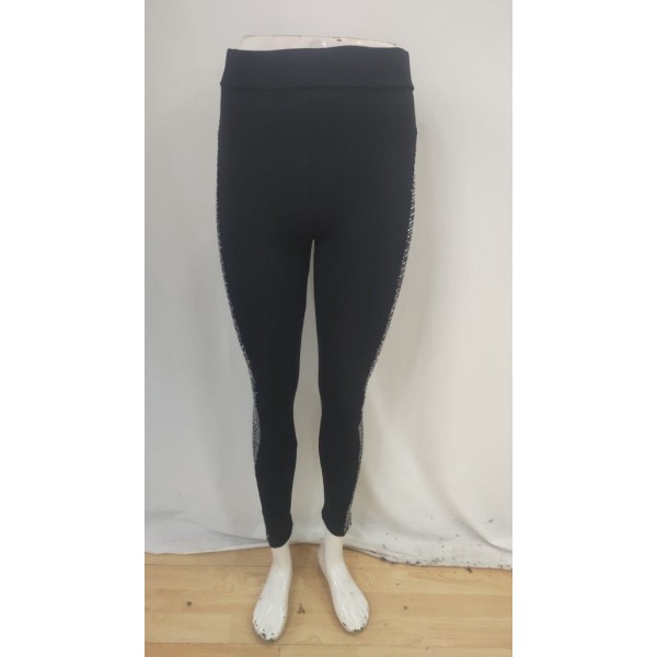 Kadın Yüksek Bel Yarı şerit Pul Payetli Dalgıç Tayt