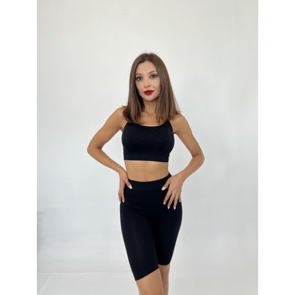 13152 FİTİLLİ ŞORT-SİYAH