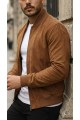 Erkek önden Fermuarlı Içi Astarlı Süet Ceket