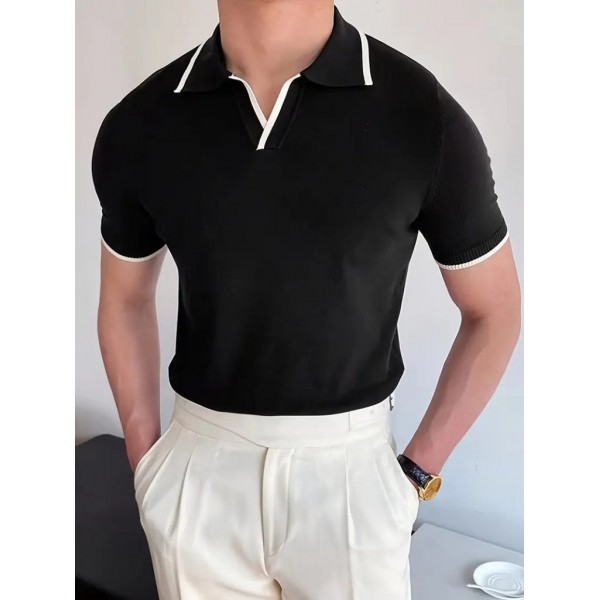 Erkek Kısa Kollu Yakalı Triko Tişört