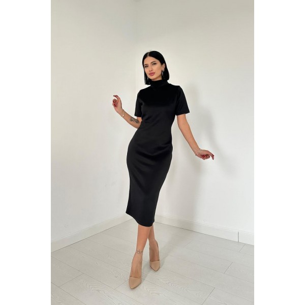 Siyah Balıkçı Yaka Elbise