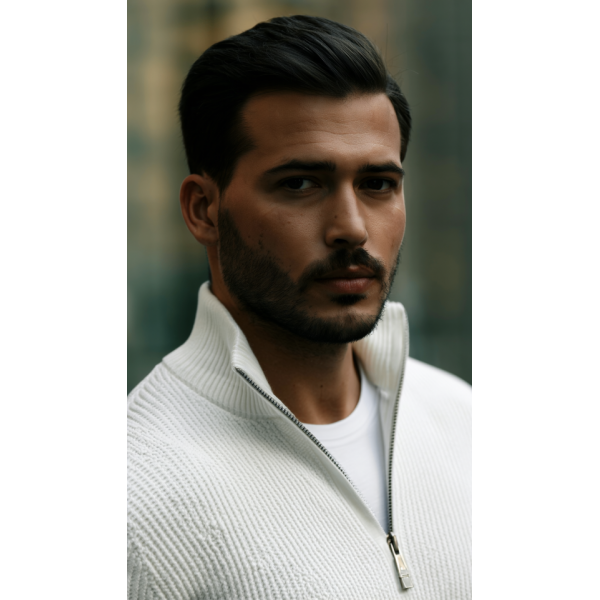 Erkek Balıkçı Zip Yaka Uzun Kollu Triko