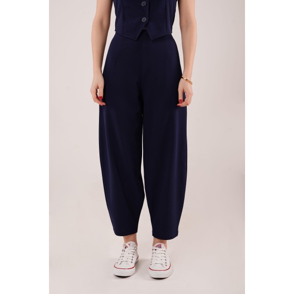 Havuç Kesim Lacivert Pantolon