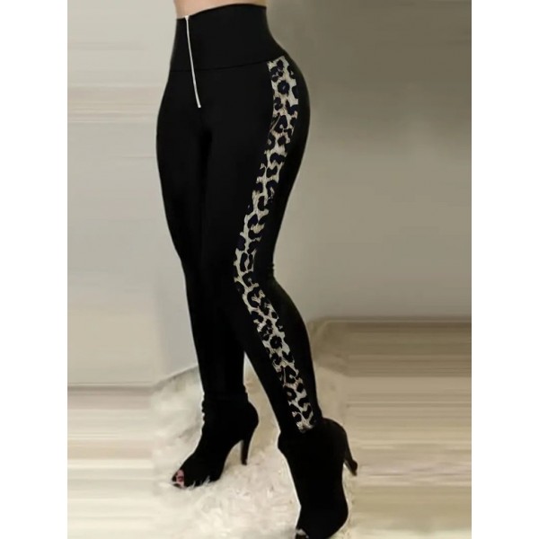 Kadın Yüksek Bel Yan şerit Detaylı Dalgıç Tayt