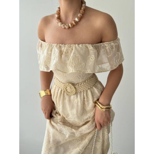 Reget Kemerli Elbise